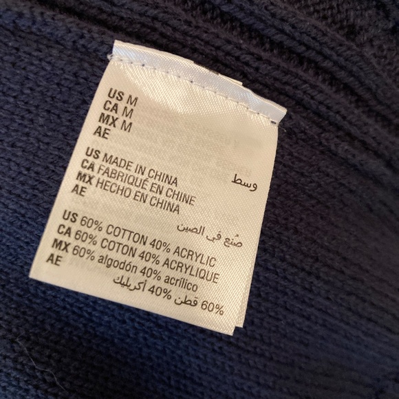 Karen Scott Open Cable Cardigan Size M, Navy - Picture 5 of 7